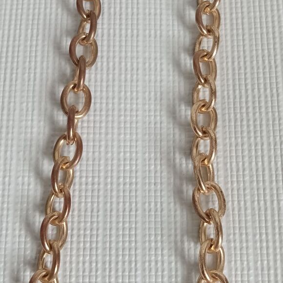 Paparazzi Block Party Princess Gold Toned MetalDouble Strand Statement Necklace - Picture 7 of 10